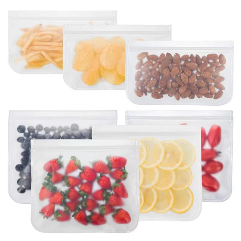Food Storage Zip Bags - 1/2/3/4pcs Silicone Food Storage Containers Food