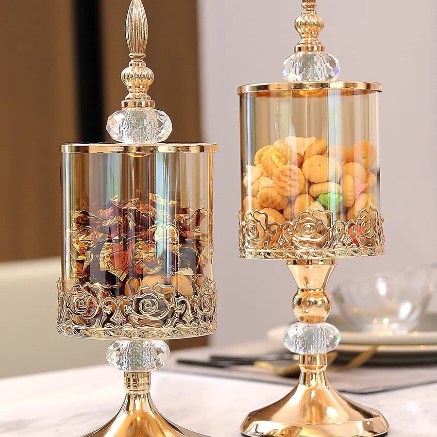Food Storage With Glass Lids - Light Luxury Crystal Glass Storage Jar