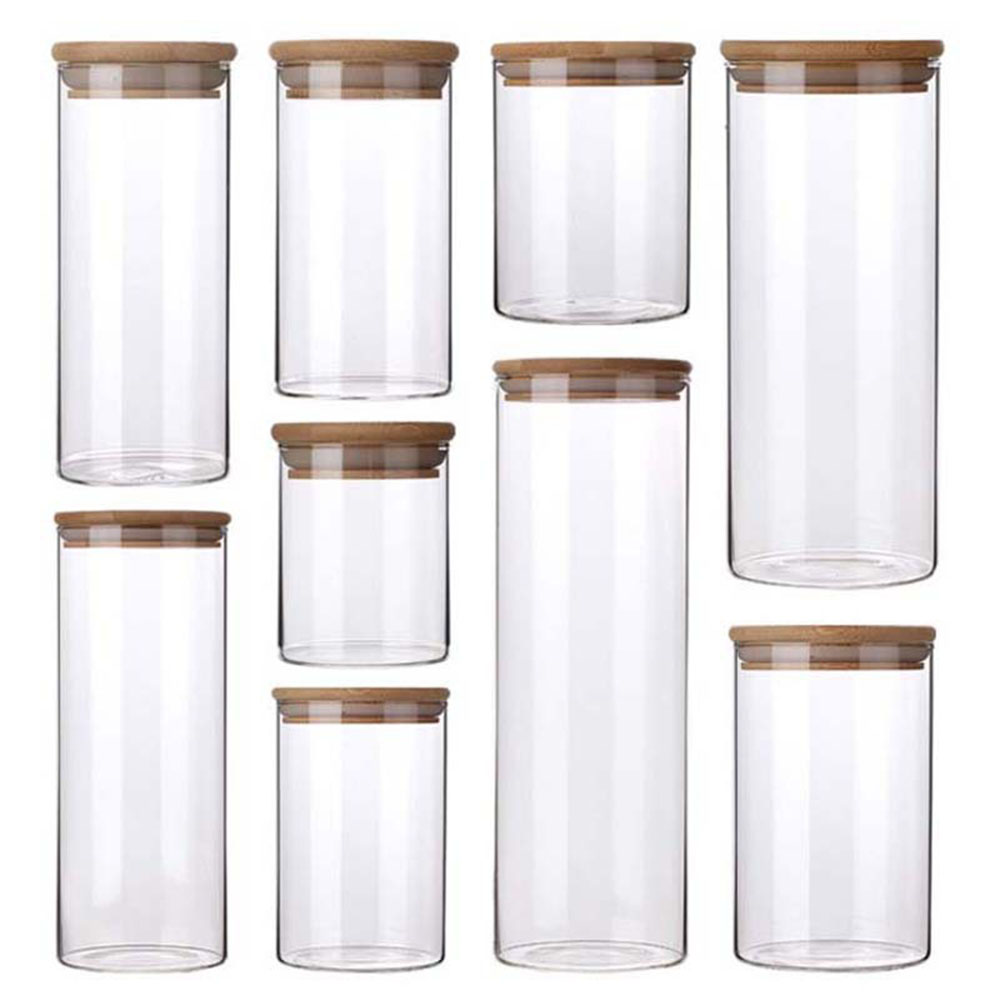 Food Storage With Glass Lids - 4/8pcs 250ml 500ml 1000ml Glass Jar