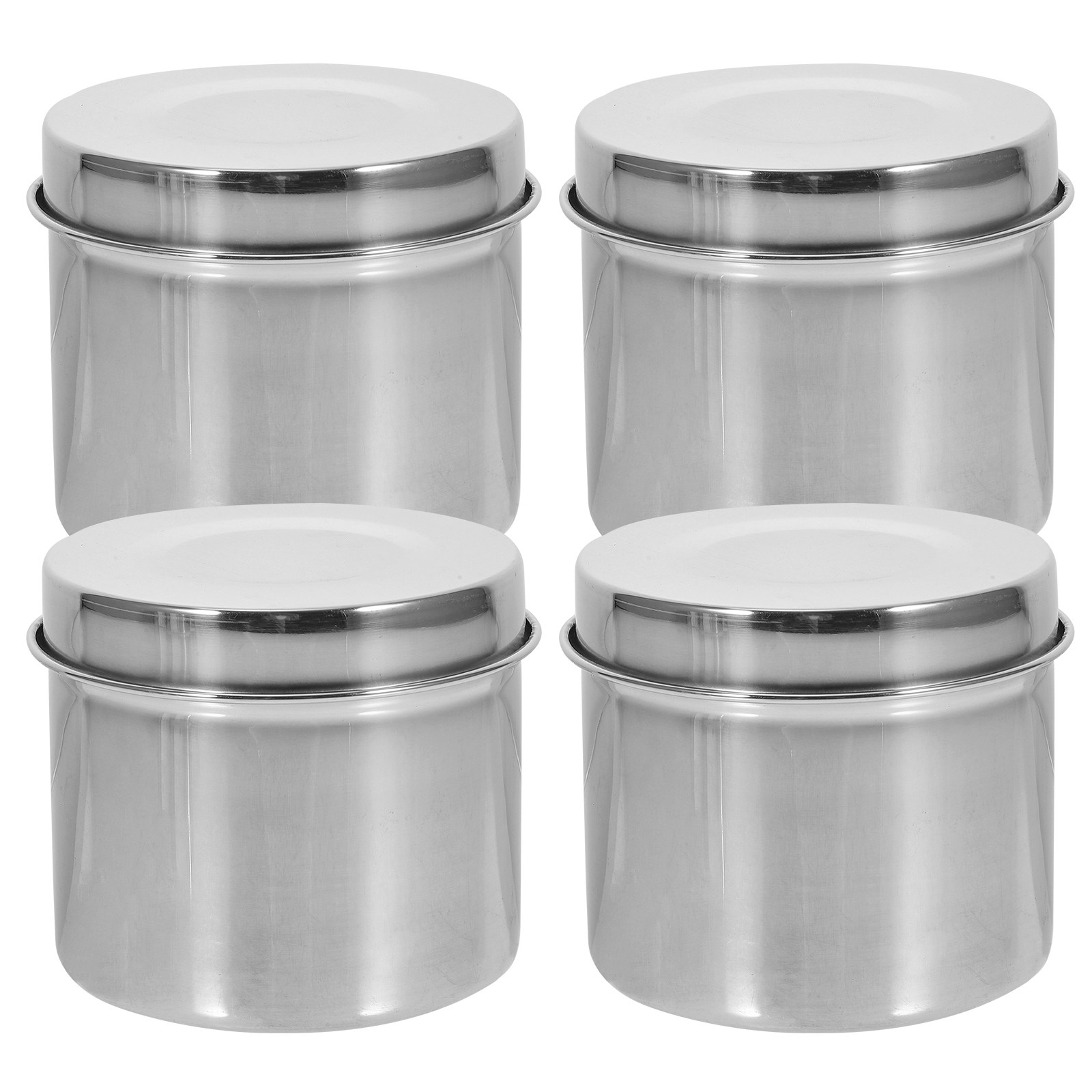 Food Storage Food Safety - 4Pcs Polished Stainless Steel Food Storage