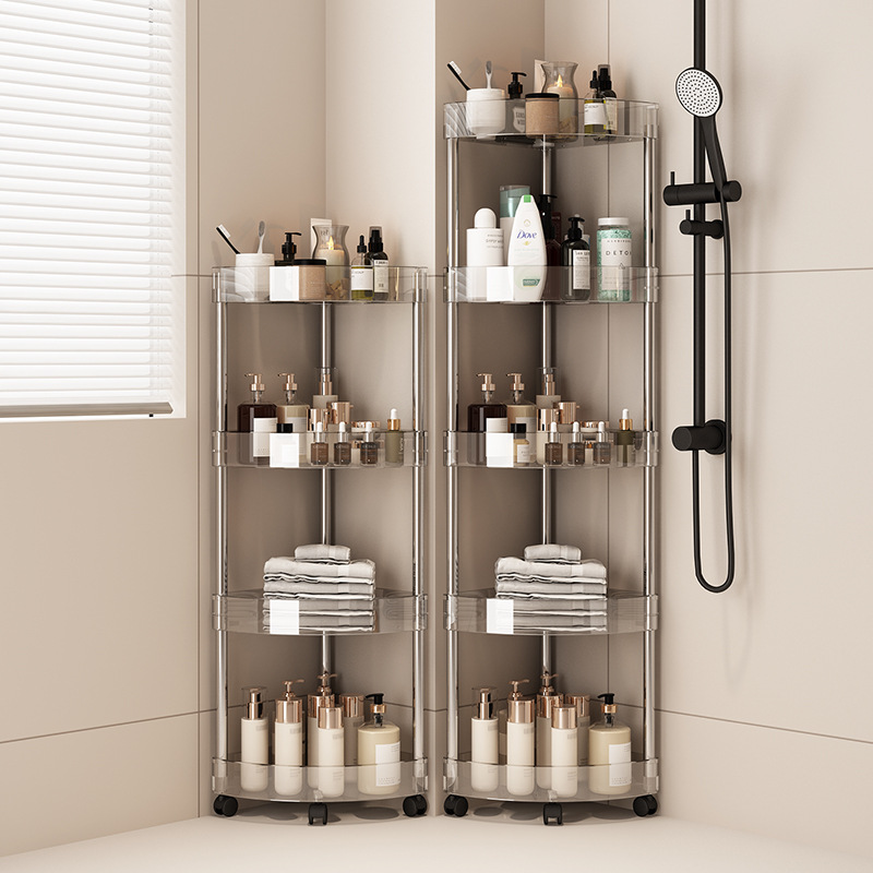 Food Storage Shelving - Shelf Transparent Storage Rack Bathroom Kitchen