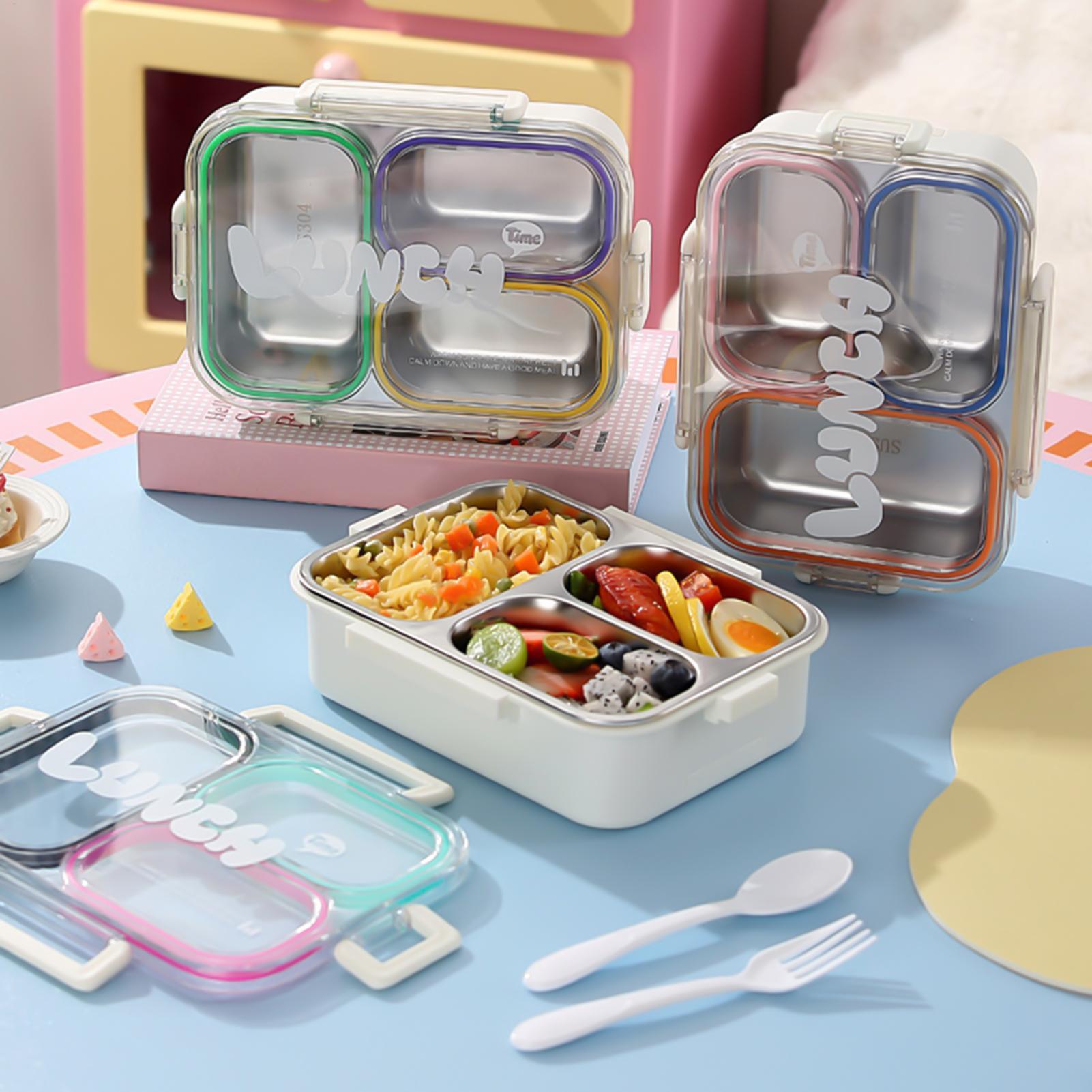 Food Storage Vault - Stainless Steel Lunch Box 3 Compartment