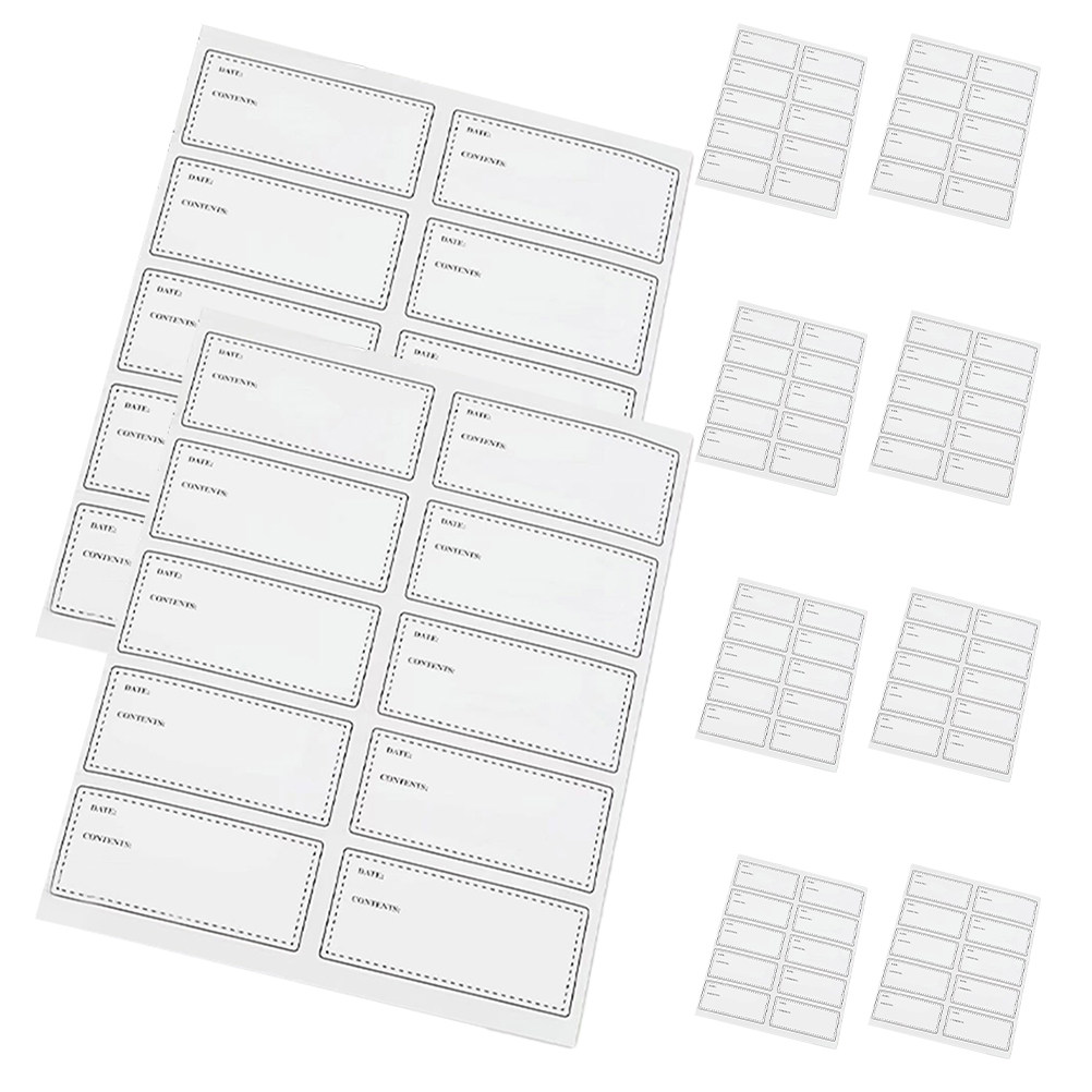 Food Storage Expiration Dates - 10Sheets Waterproof Oilproof Label Stickers Blank