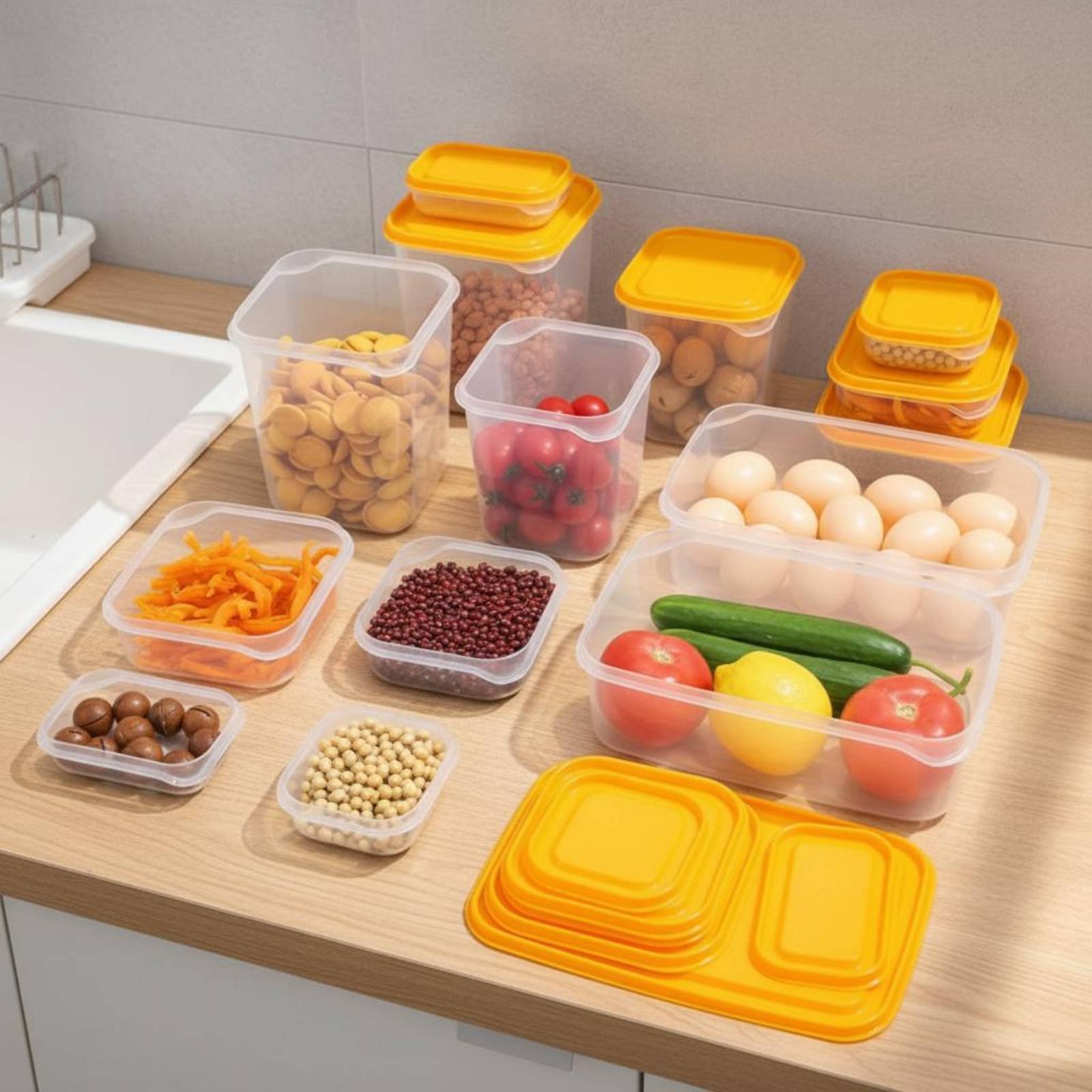 17 Pieces Fridge Storage Box S - огляд і ціна Food Storage Refrigerator