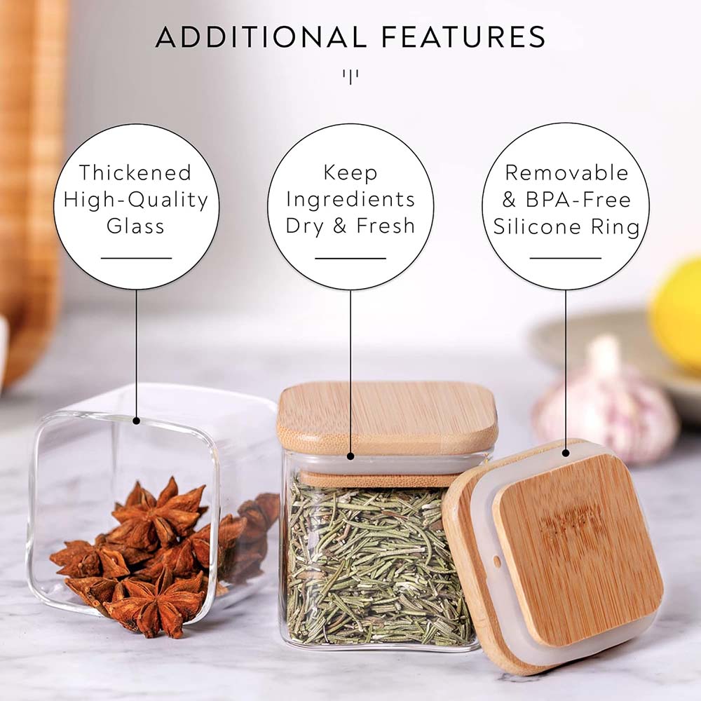 5oz Glass Jars Set with Spice  - огляд і ціна Glass Meal Prep Container