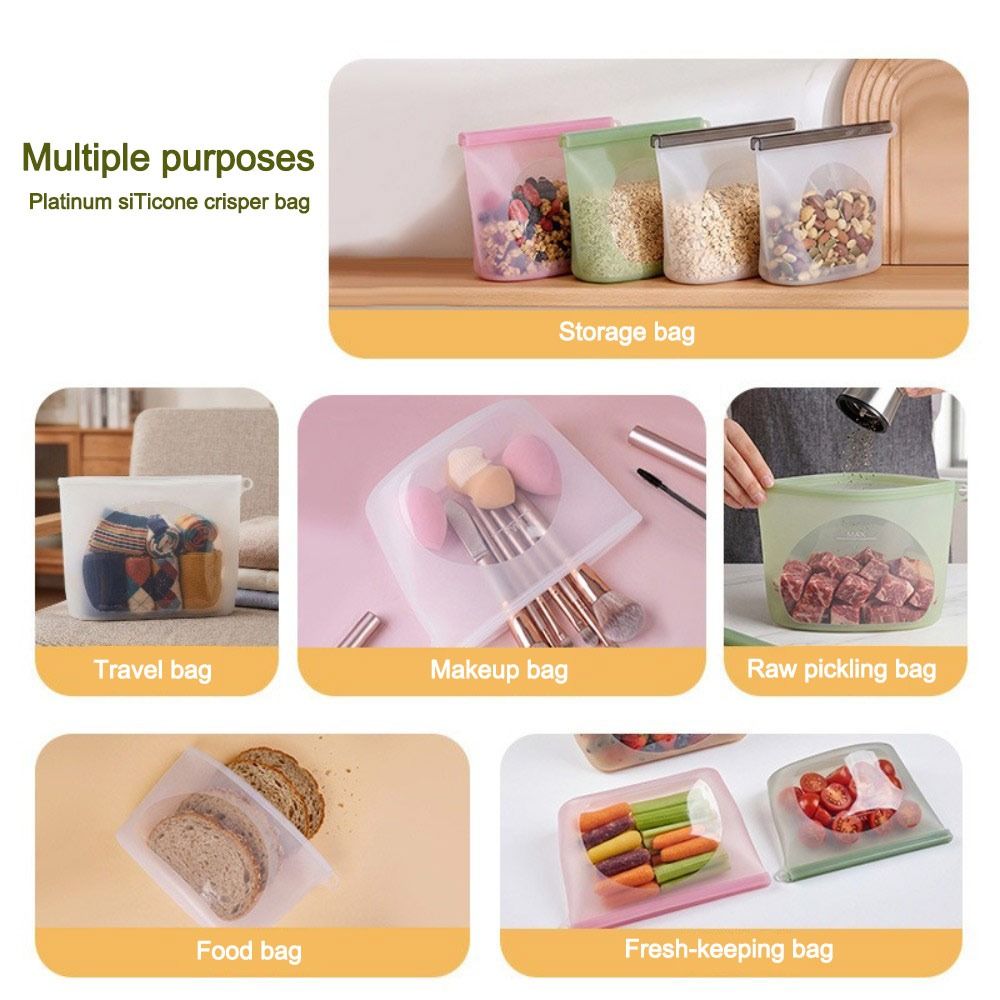 Silicone Food Preservation Bag - огляд і ціна Food Storage Zip Bags