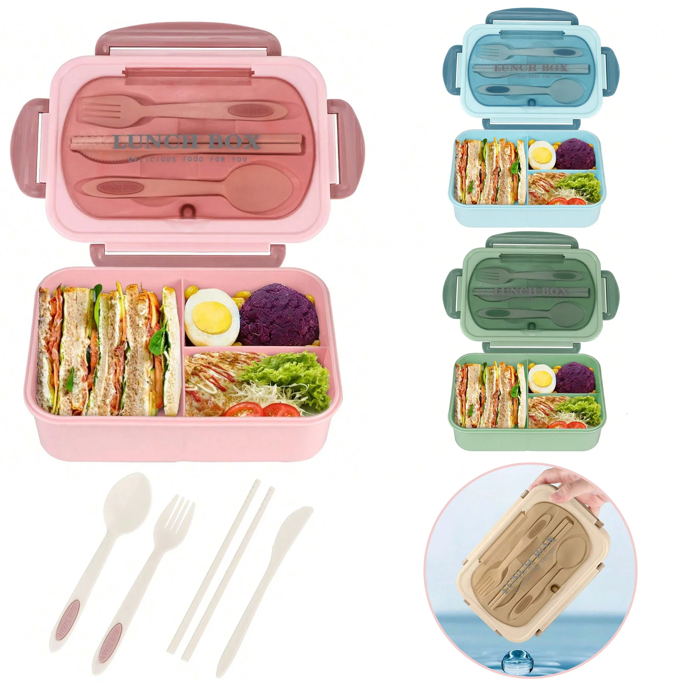 Adult Bento Box with 3 Compart - огляд і ціна Food Storage Vault
