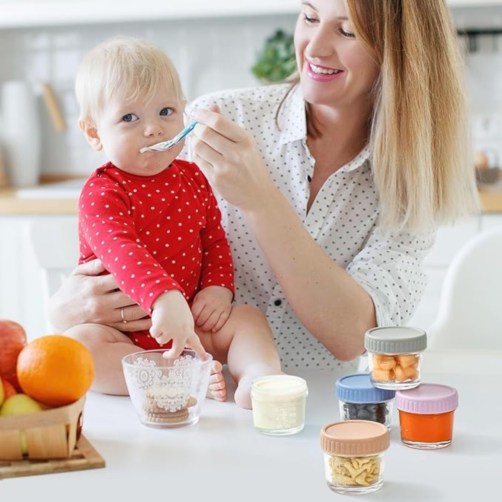 6pcs Mason Jar Glass Baby Food - огляд і ціна Food Storage With Glass Lids