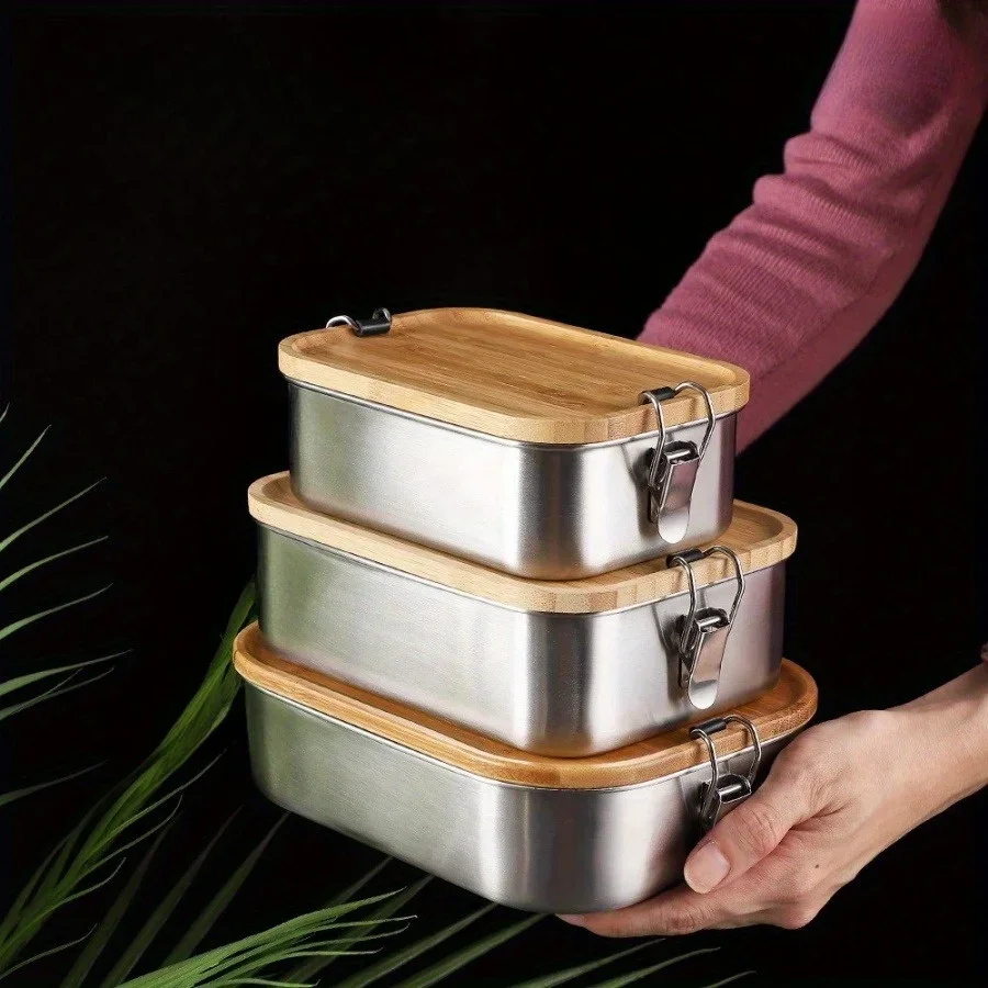 New 304 Stainless Steel Bamboo - огляд і ціна Food Storage Vault