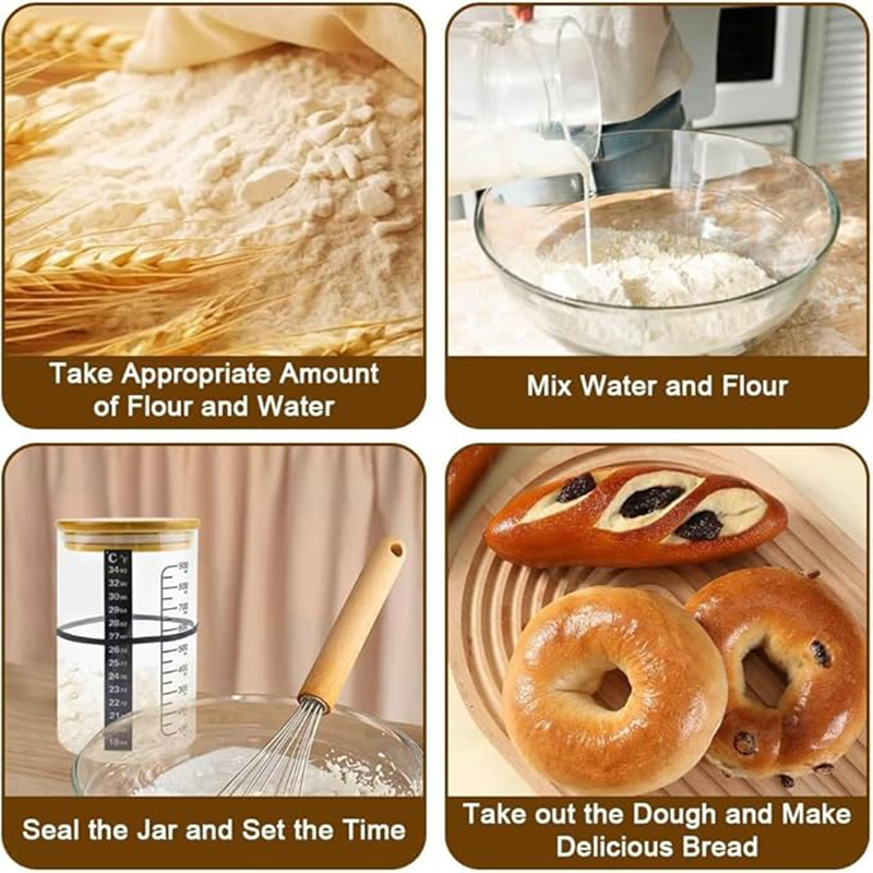 Sourdough Starter Jar Kit Sour - огляд і ціна Food Storage Glass Box