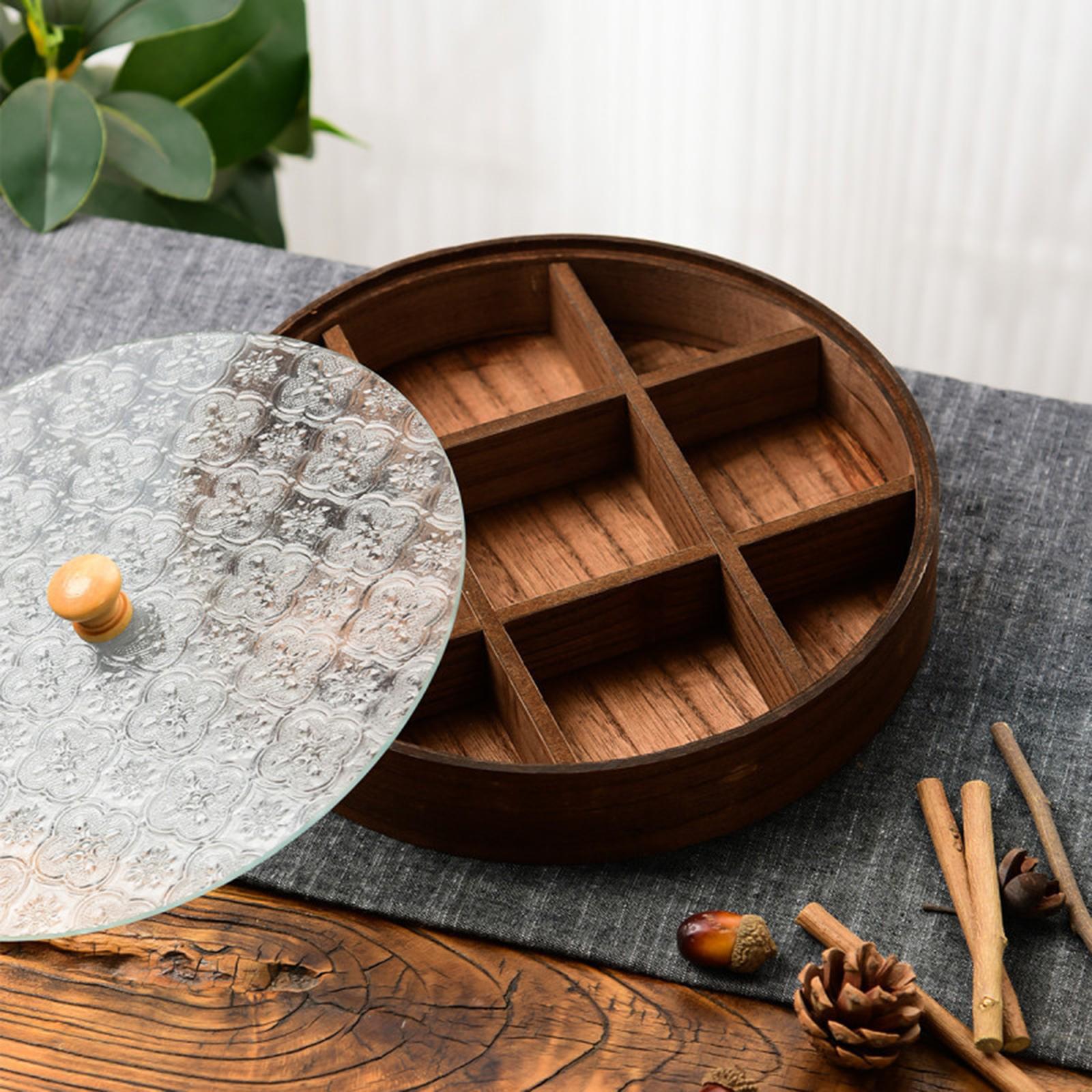 Wooden Glass Serving Bowl with - огляд і ціна Food Storage With Glass Lids