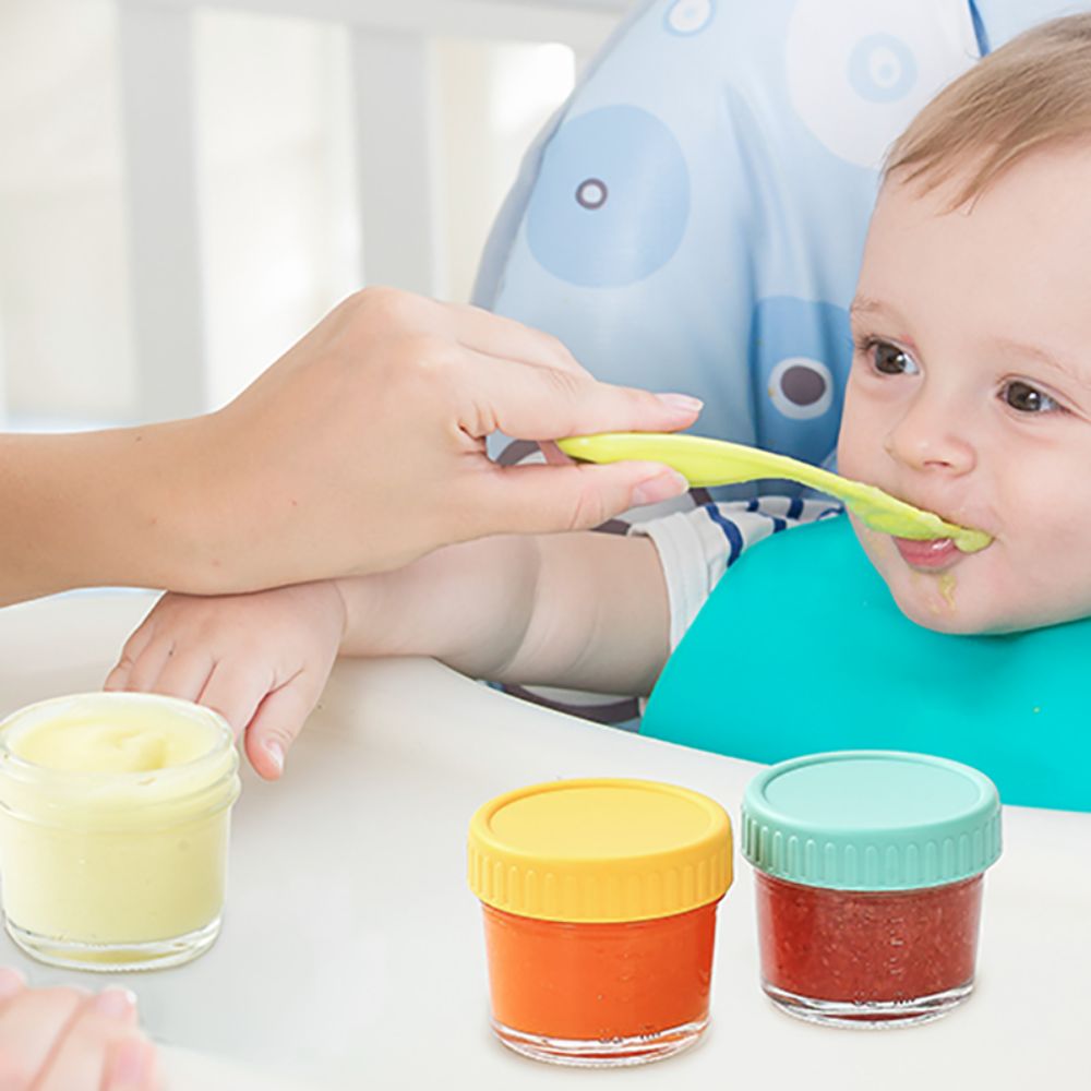 6pcs Glass Baby Food Jar Reusa - огляд і ціна Food Storage With Glass Lids