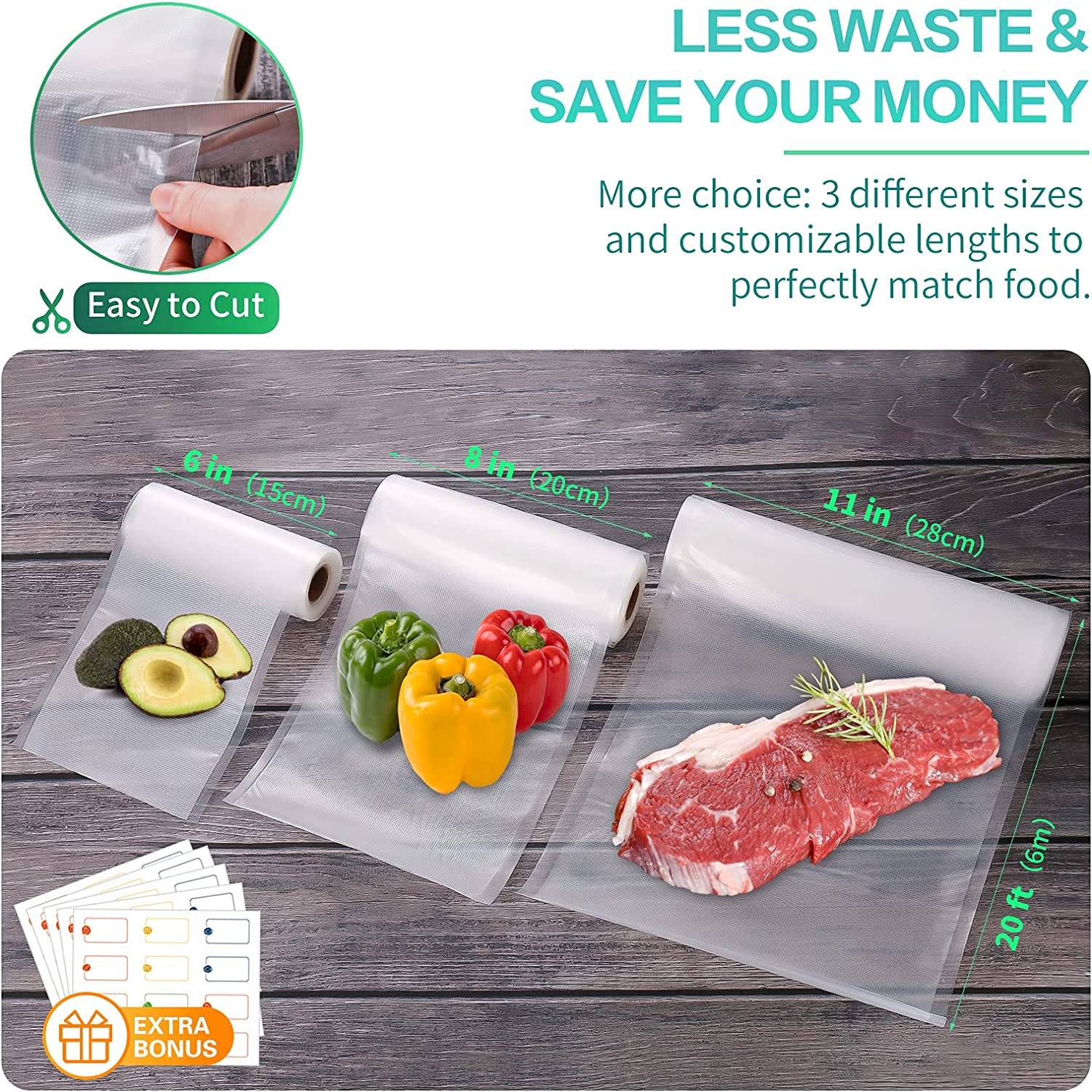 Kitchen Bags For Vacuum Food V - огляд і ціна Food Storage Zip Bags