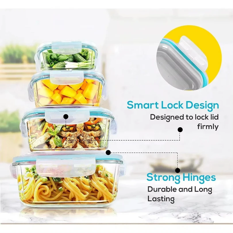 Glass Lunch Box Food Storage C - огляд і ціна Glass Meal Prep Container