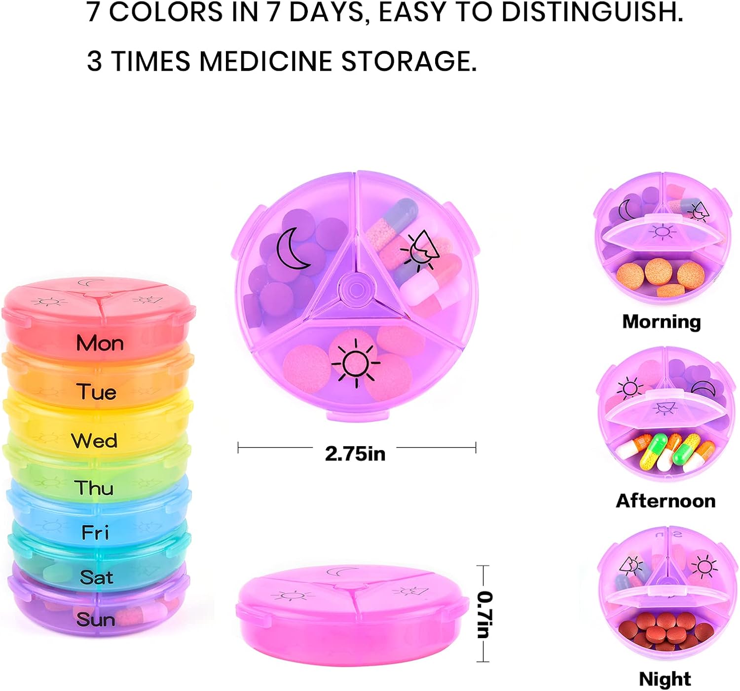 Weekly Pill Organizer 3 Times  - огляд і ціна Food Storage Vault