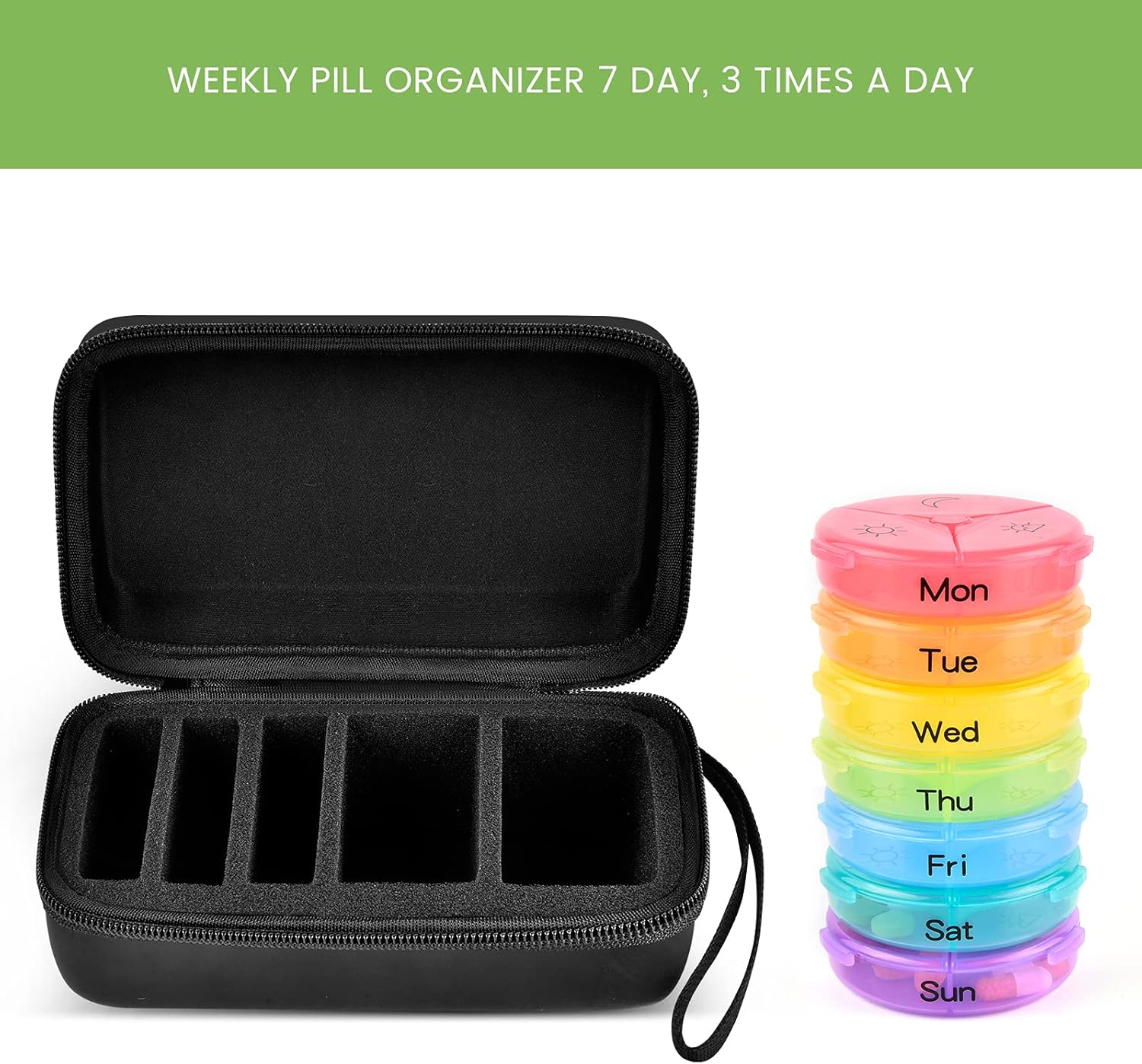 Weekly Pill Organizer 3 Times  - огляд і ціна Food Storage Vault