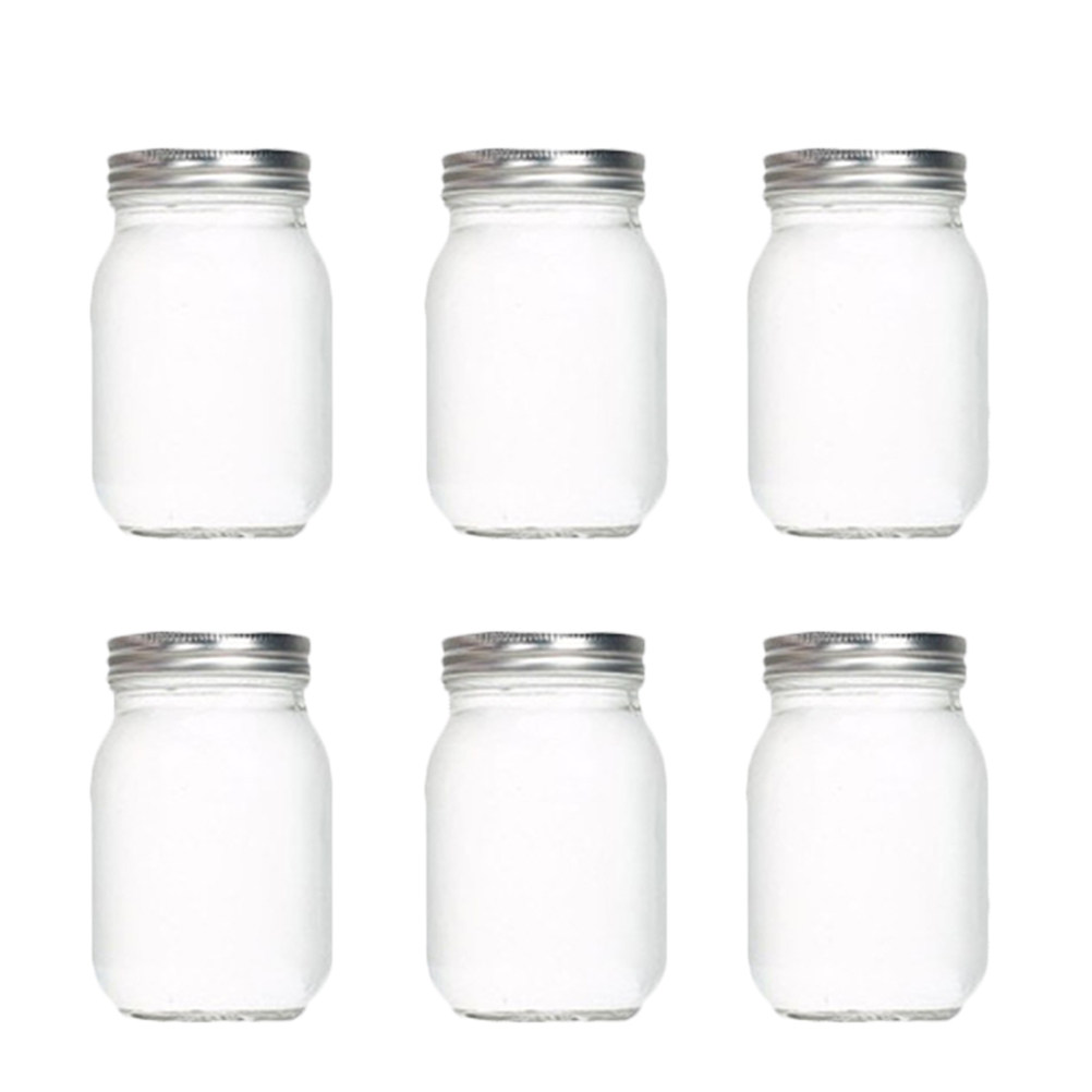 6Pcs Transparent Round Glass J - огляд і ціна Food Storage With Glass Lids