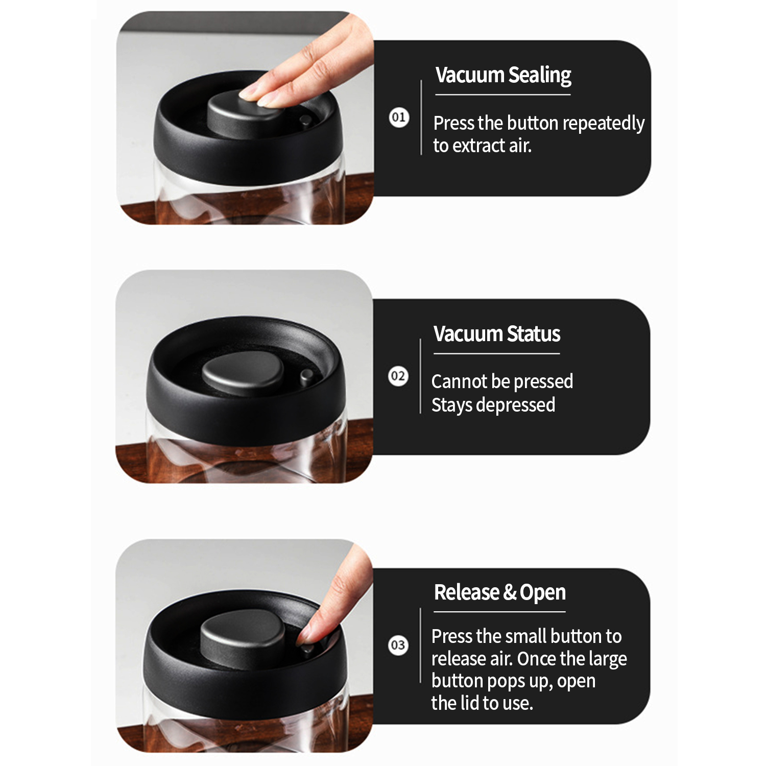OANKR Vacuum Coffee Canister 5 - огляд і ціна Food Storage Glass Box