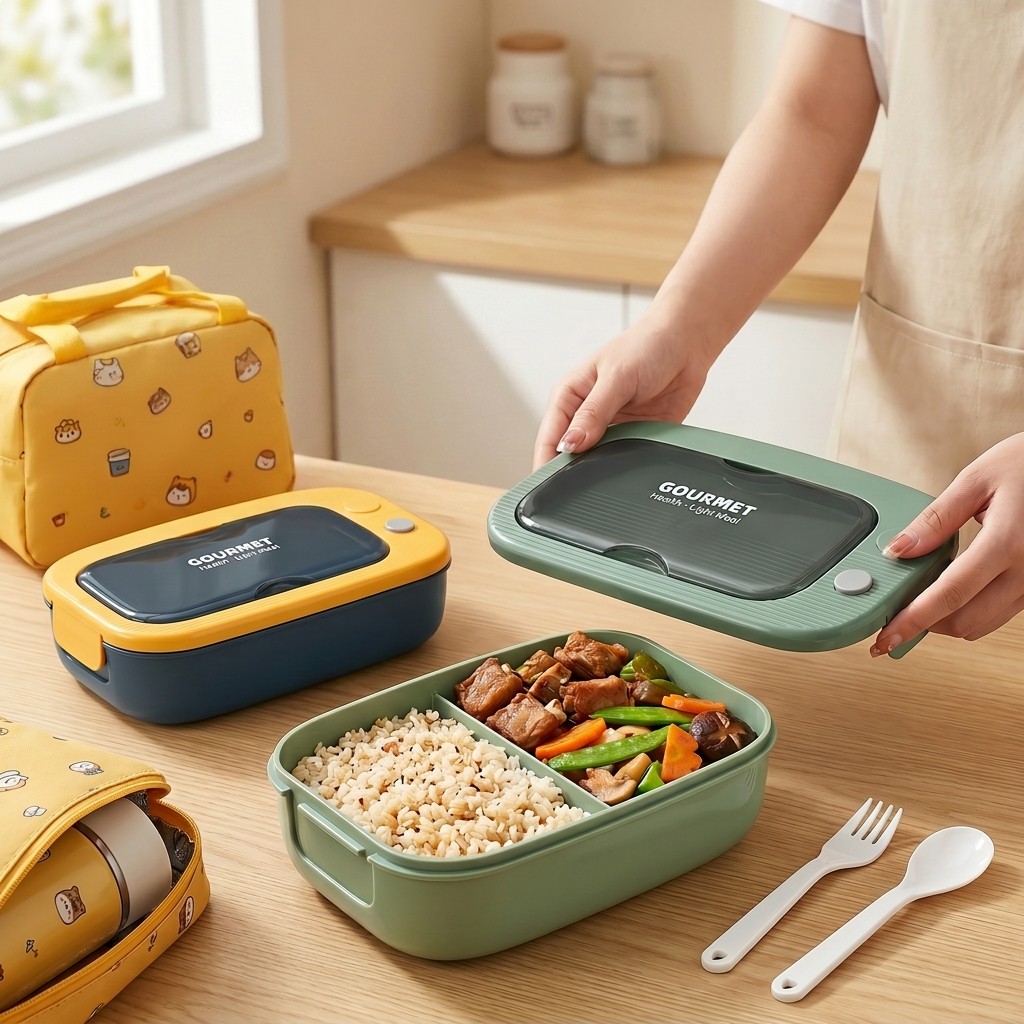 Microwavable Plastic Bento Box - огляд і ціна Food Storage Vault