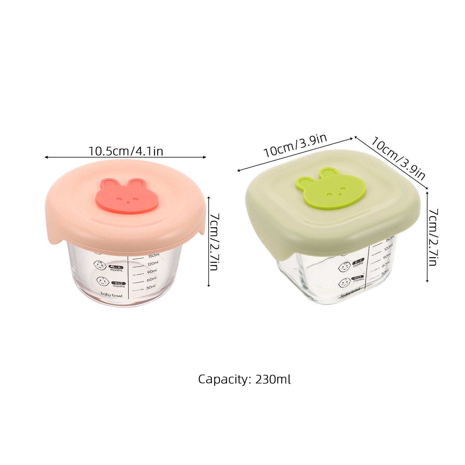 2Pcs Baby Food Storage Contain - огляд і ціна Food Storage Glass Box