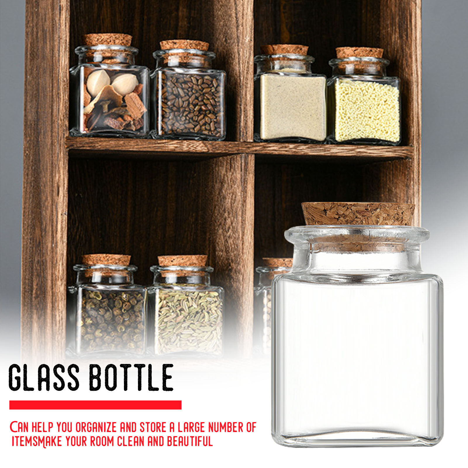 1/5/10Pcs Glass Storage Jars K - огляд і ціна Food Storage With Glass Lids