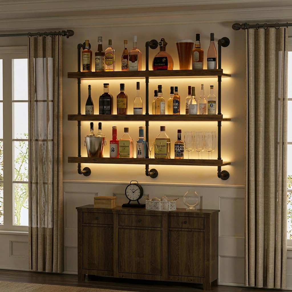 Wall Mounted Wine Rack With LE - огляд і ціна Food Storage Shelving