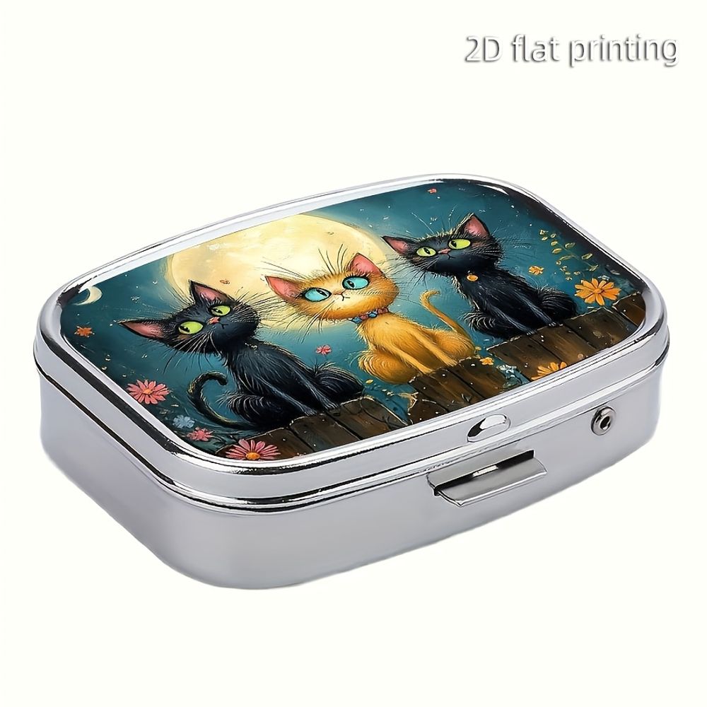 1 Cute Cat-Shaped Metal Pill B - огляд і ціна Food Storage Food Safety
