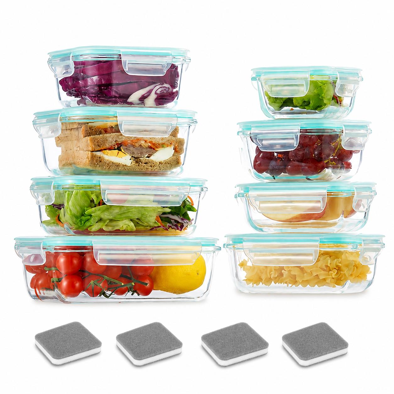 16pcs Sealed Glass Food Storag - огляд і ціна Food Storage With Glass Lids